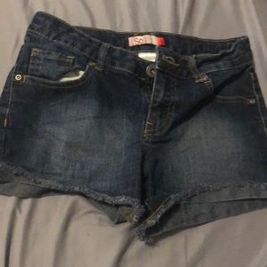 Dark wash jean shorts